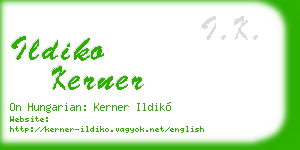 ildiko kerner business card