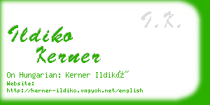ildiko kerner business card